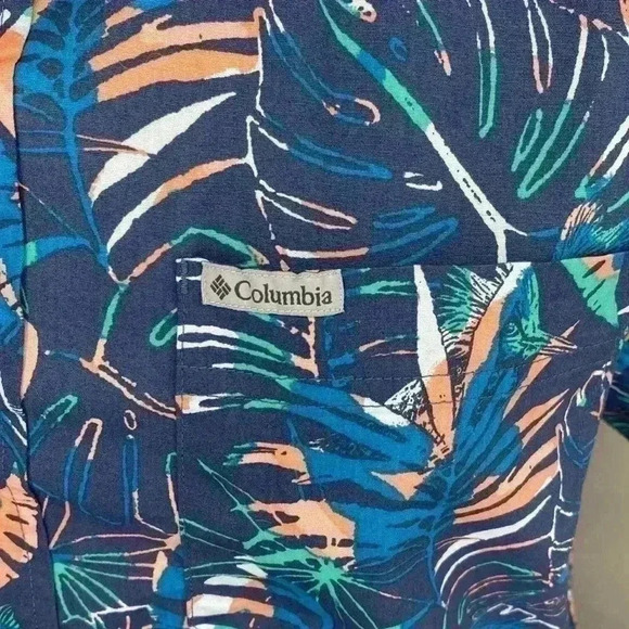 Columbia Men's Thistletown Hills Polo Dark Mountain King Palms Size Small - Picture 5 of 8